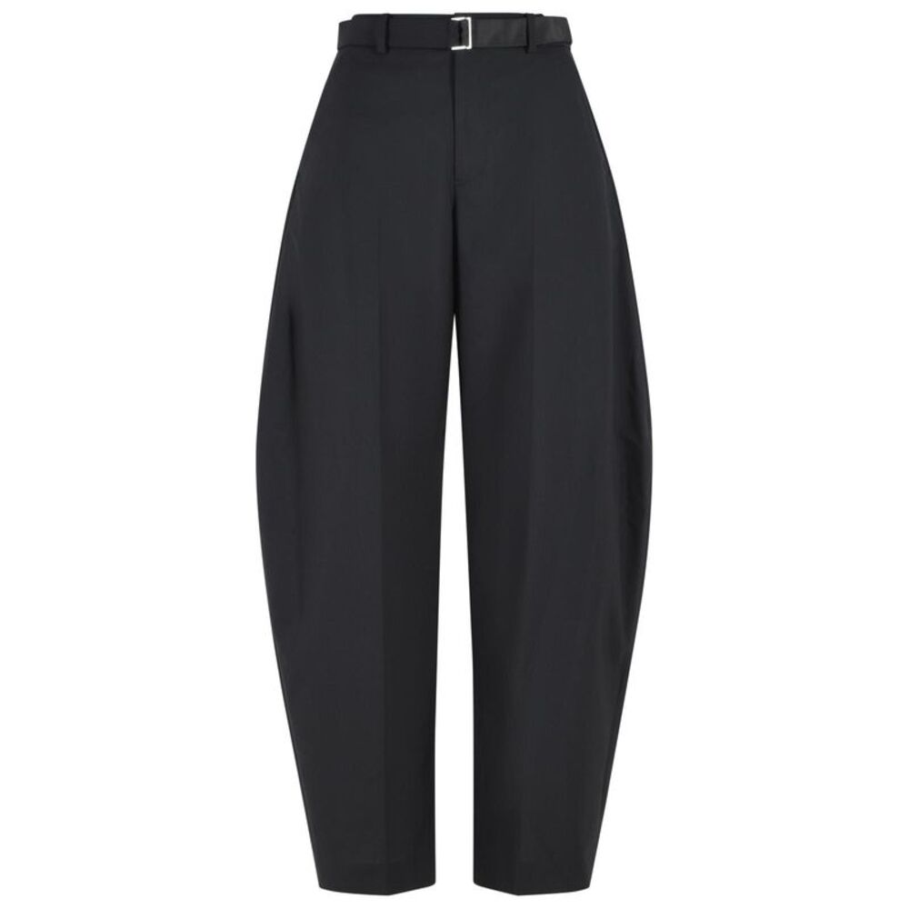 Sacai Black Wool Blend Pants Women